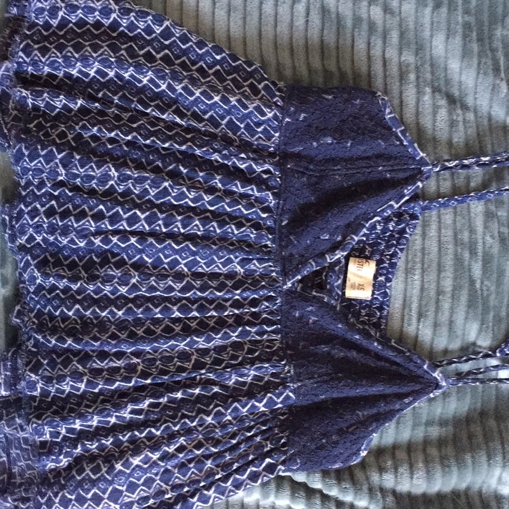 Hollister blue boho tank size XS